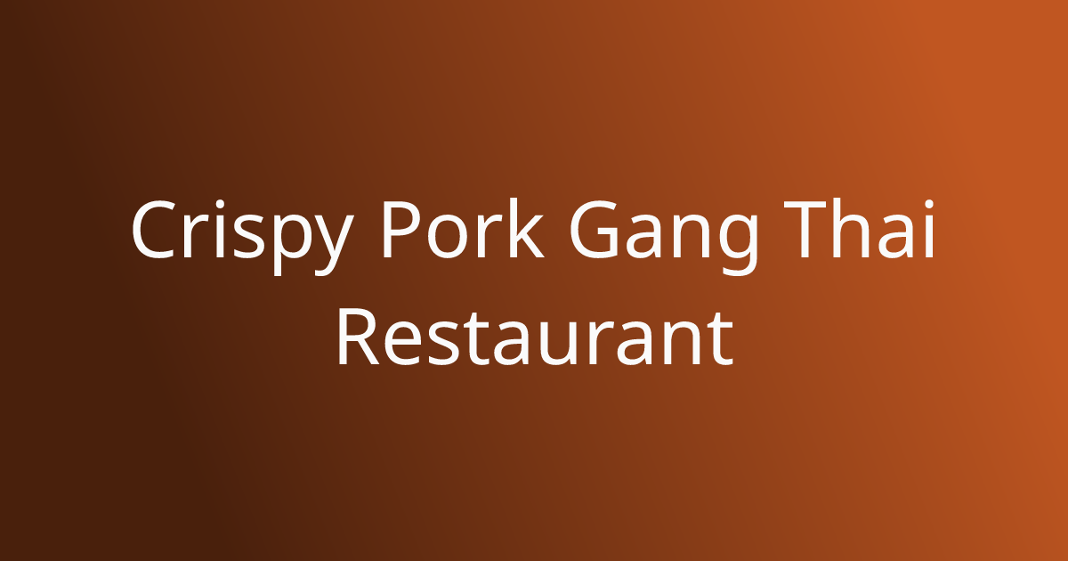 Crispy Pork Gang photo